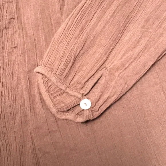 Free People Oversized 💯% Cotton Blouse Sz XS - Picture 4 of 11